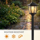 2 Unidades de Lâmpadas Solares de Poste de 63 Polegadas, Luzes de Poste para Exterior, Decorações de Natal, Luzes de Poste para Jardim, Pátio, Gramado, Caminho, Entrada, Porta da Frente/Traseira, Branco Quente, Lâmpada Substituível