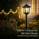 2 Unidades de Lâmpadas Solares de Poste de 63 Polegadas, Luzes de Poste para Exterior, Decorações de Natal, Luzes de Poste para Jardim, Pátio, Gramado, Caminho, Entrada, Porta da Frente/Traseira, Branco Quente, Lâmpada Substituível