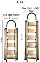 Escada Multifuncional Dobrável em Alumínio – Suporte para Roupas, Sapateira e Escada Doméstica até 150 kg