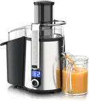 Arendo - Edelstahl Entsafter für Obst und Gemüse – leistungsstark 1000 Watt Leistung – Saftpresse Zitruspresse − 1000ml Saftbehälter