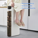 Armário de Armazenamento para Banheiro com Rodas e 4 Níveis