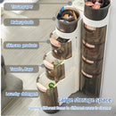 Armário de Armazenamento para Banheiro com Rodas e 4 Níveis