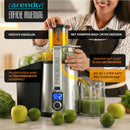 Arendo - Edelstahl Entsafter für Obst und Gemüse – leistungsstark 1000 Watt Leistung – Saftpresse Zitruspresse − 1000ml Saftbehälter