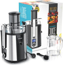 Arendo - Edelstahl Entsafter für Obst und Gemüse – leistungsstark 1000 Watt Leistung – Saftpresse Zitruspresse − 1000ml Saftbehälter