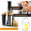 Arendo - Edelstahl Entsafter für Obst und Gemüse – leistungsstark 1000 Watt Leistung – Saftpresse Zitruspresse − 1000ml Saftbehälter