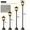 2 Unidades de Lâmpadas Solares de Poste de 63 Polegadas, Luzes de Poste para Exterior, Decorações de Natal, Luzes de Poste para Jardim, Pátio, Gramado, Caminho, Entrada, Porta da Frente/Traseira, Branco Quente, Lâmpada Substituível