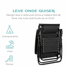 Cadeira de Praia Dobrável Reclinável com Porta-objetos!