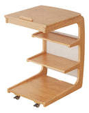 Mesa Lateral em Formato de C para sofá com Rodízios