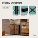 Cabeceira de Armazenamento Slim Fit com 4 Gavetas – Estrutura Metálica Moderna